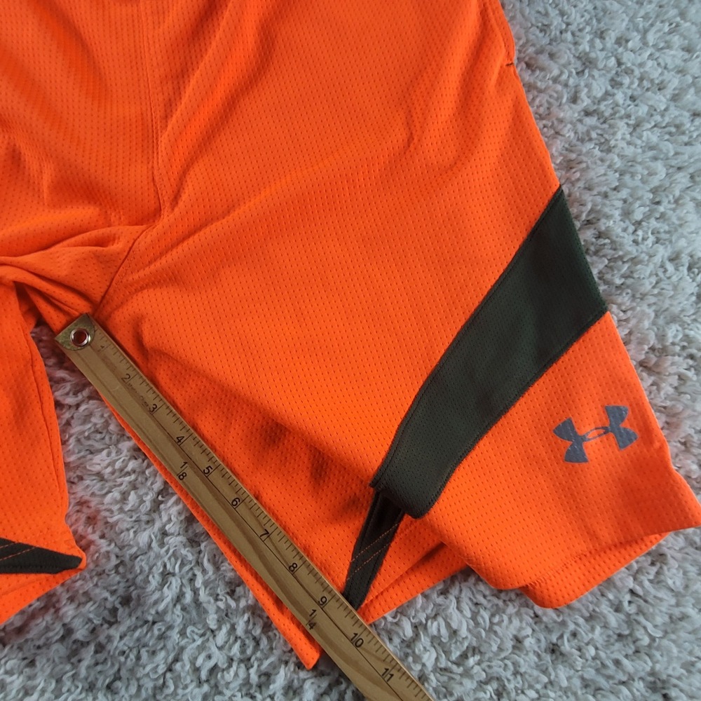 Under Armour NFL Combine Shorts Mens Large Orange 1243227 Training Mesh Excellen - Picture 8 of 13